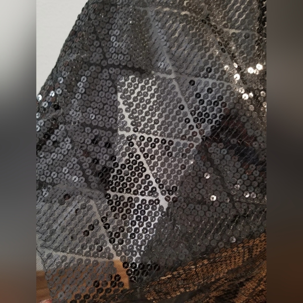 Cejon All Over Sequins On Polyester Net Scalloped… - image 3